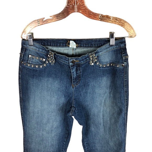 CACHE Rhinestone Studded Jeans - Picture 2 of 9